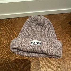 Ganni Oversized Wool Beanie (Color: Lilac Sachet) One Size